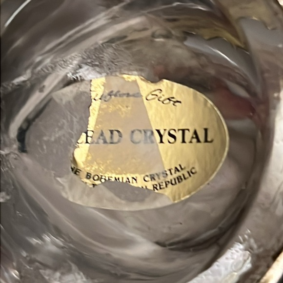 Bohemian Czech Lead Crystal Teleflora Jeweled Enameled Christmas Holly Vase - Picture 6 of 6